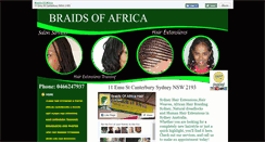 Desktop Screenshot of braidsofafrica.com.au